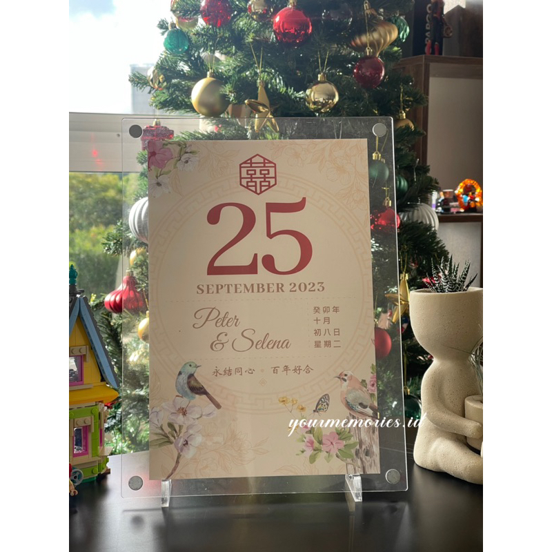 

[LARGE] Arcylic wedding calendar || Sangjit kalender nikah