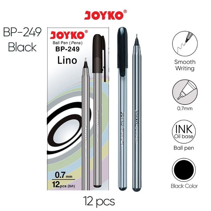 

Pulpen Joyko BP-249 Lino Hitam Satuan
