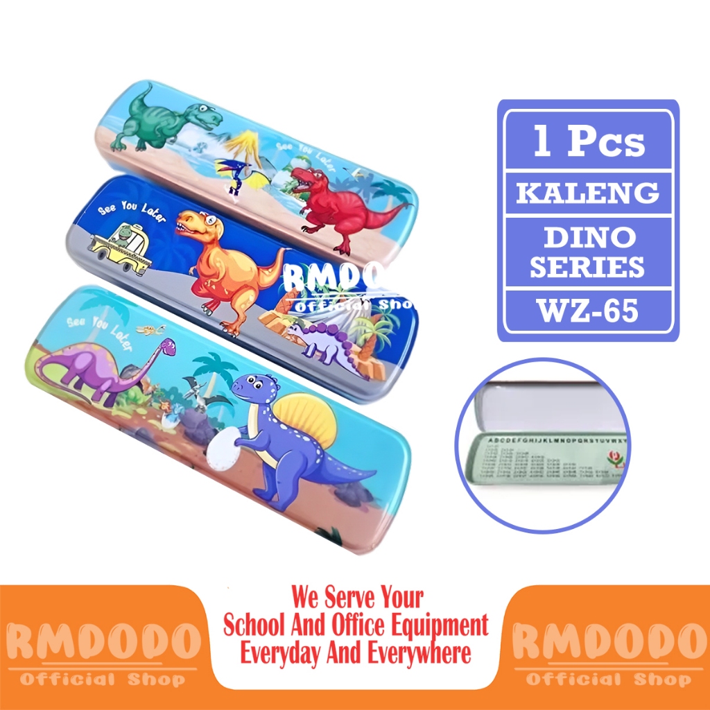 

Rmdodo - Tempat Pensil Kaleng 2 Susun Dino Series / Tepak Kotak Pensil Anak Karakter / Pencil Case Fancy WZ-65