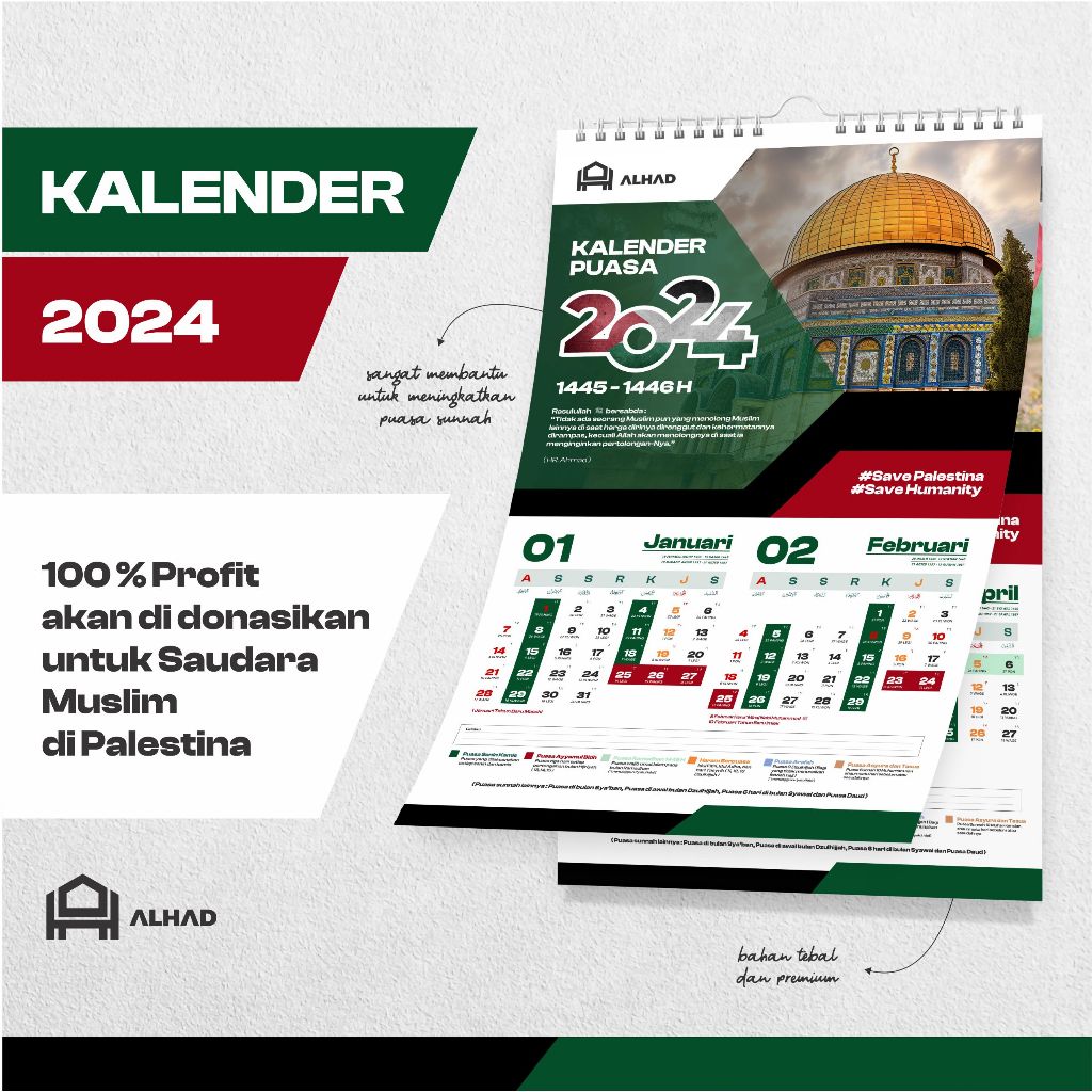 

Kalender Puasa 2024 I Special for Palestina I Ukuran 31 x 47