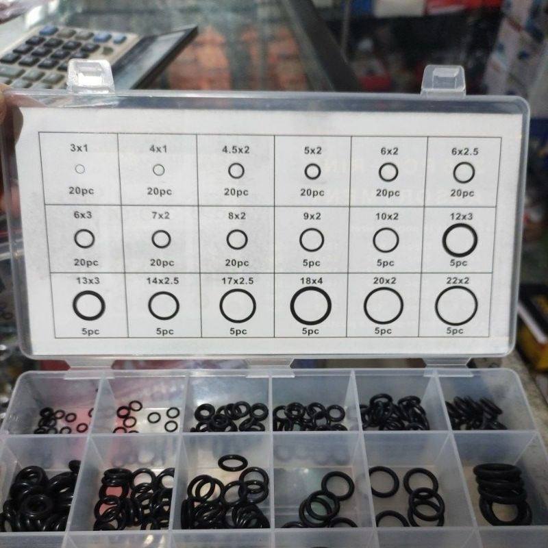 oring set 225pc / o ring set / karet oring box 225pc