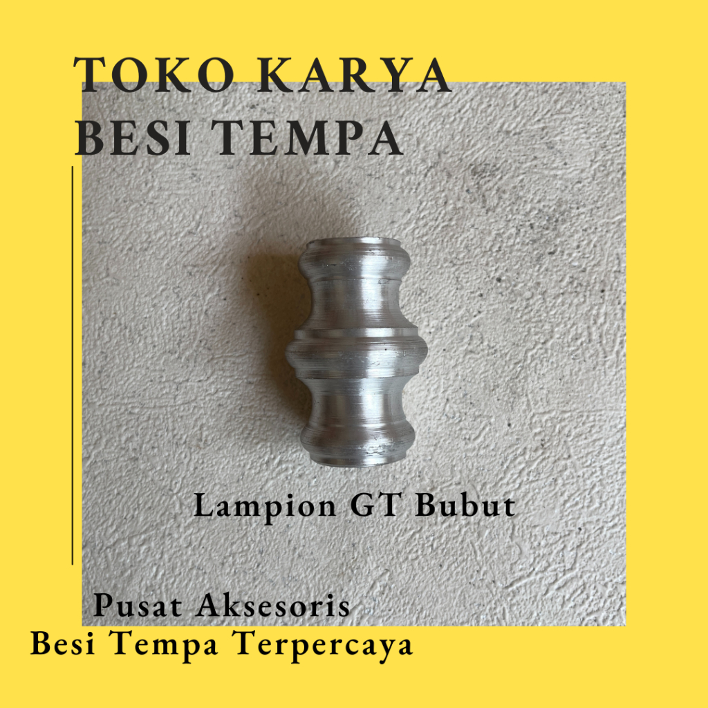 Ornamen Pagar Besi Lampion GT Bubut Nako 16 / Ornamen Pagar Besi Aksesoris Lampion / Ornamen Lampion Bubutan / Aksesoris Besi Tempa