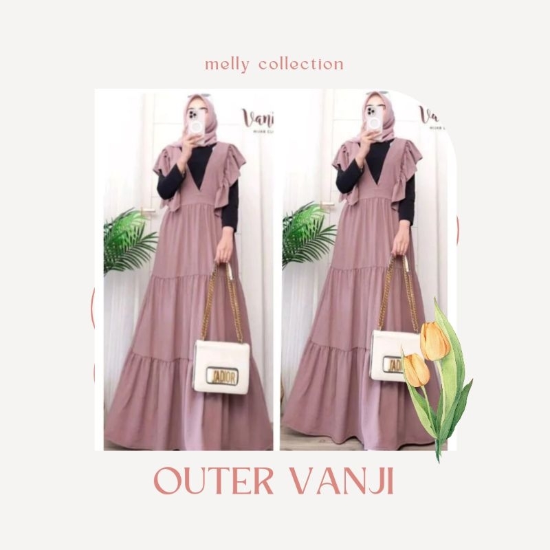 outer vinji - outer jumbo - gamis - dress panjang - baju wanita