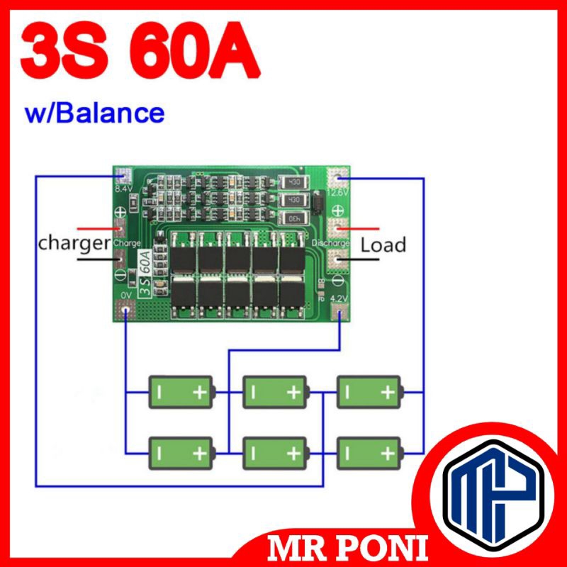 Lithium Baterai Charger Modul | 3S 12.6V 60A
BMS Protection Board