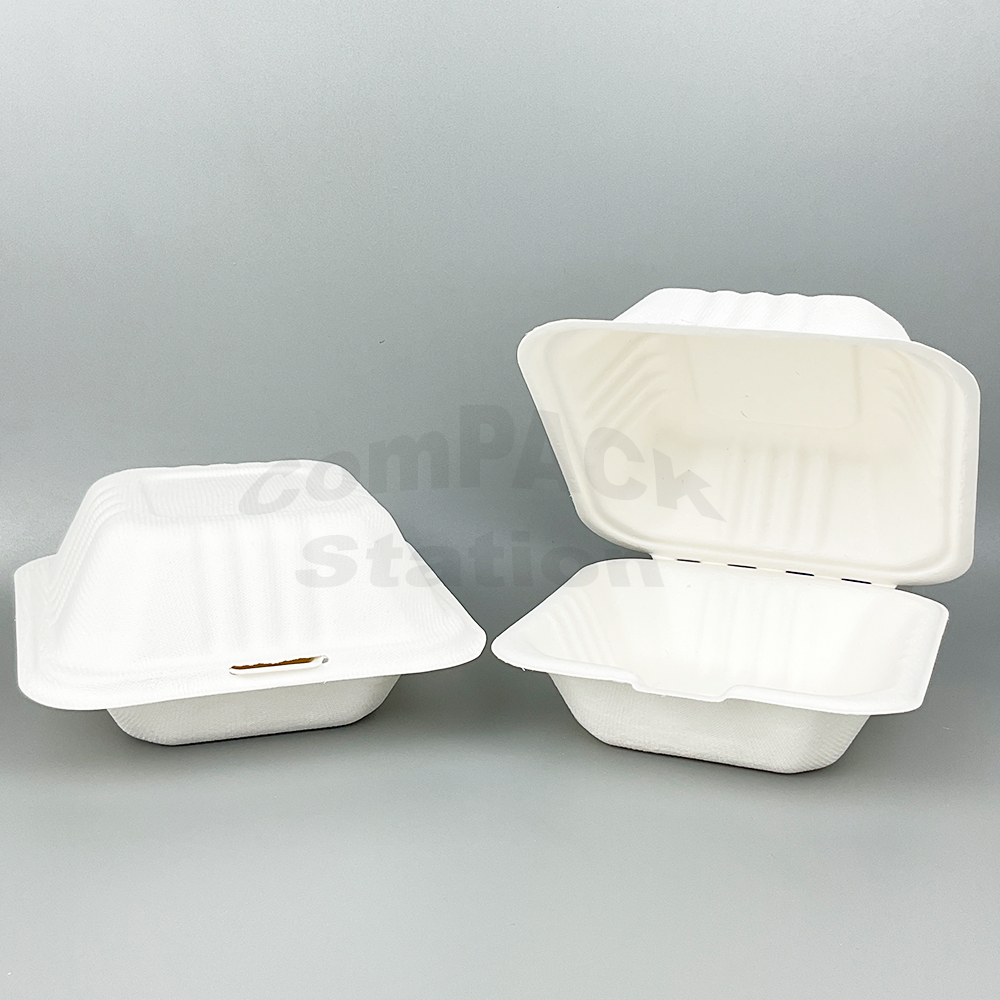 Bagasse Korean Bento Cake box Satuan