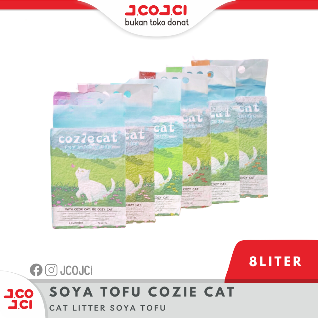 Cat Litter Soya Tofu Cozie Cat 8L- Pasir Soya Tofu Cozie