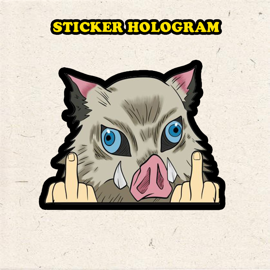 

Stiker Hologram Anime Inosuke Demon slayer ukuran 7 cm