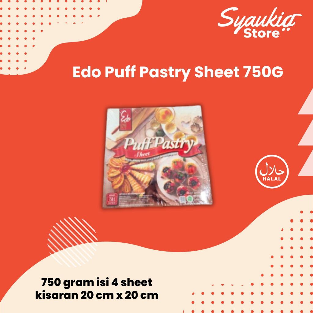 

Depot Mart Edo Puff Pastry Sheet 750G / Lembar Adonan Pastry