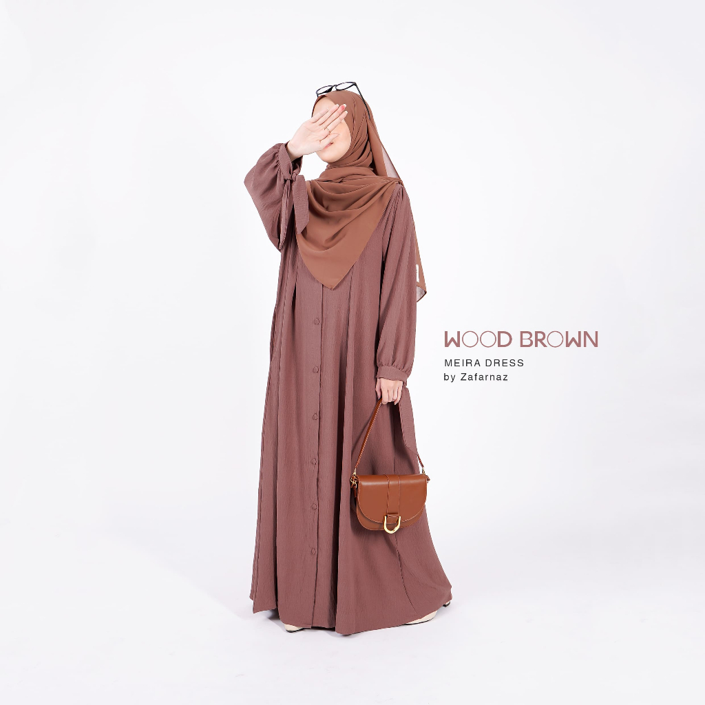 Meira Abaya Simple 2 in 1 Crinkle Airflow by Zafarnaz