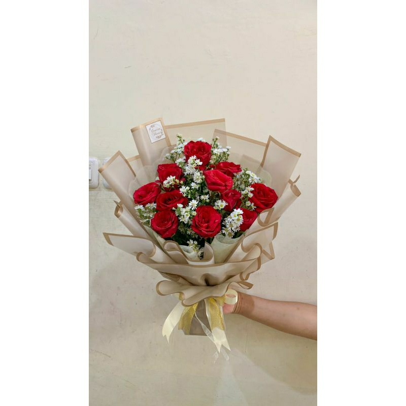 Buket/Bouquet Bunga Segar Asli untuk Anniversary/Lamaran/Birthday
