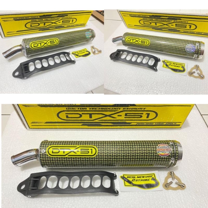 Silincer Only Carbon ORI motif tulang hijau Original dtx-51 ultimate muffleer