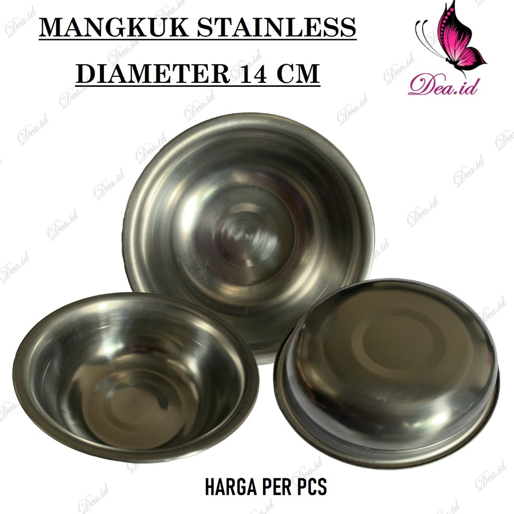[DEASTORE] MANGKUK STAINLESS SERBAGUNA DIAMETER 14 CM - MANGKOK KECIL STAINLESS - CETAKAN NASI TIM -