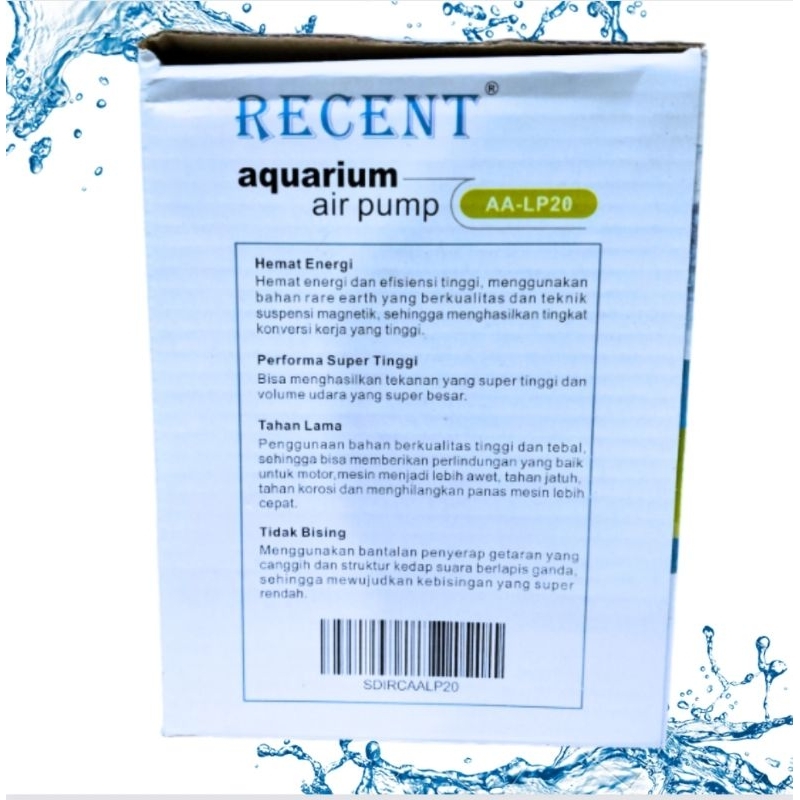 Airpump RECENT AA LP 20 Aerator Pompa Udara Aquarium Aquascape