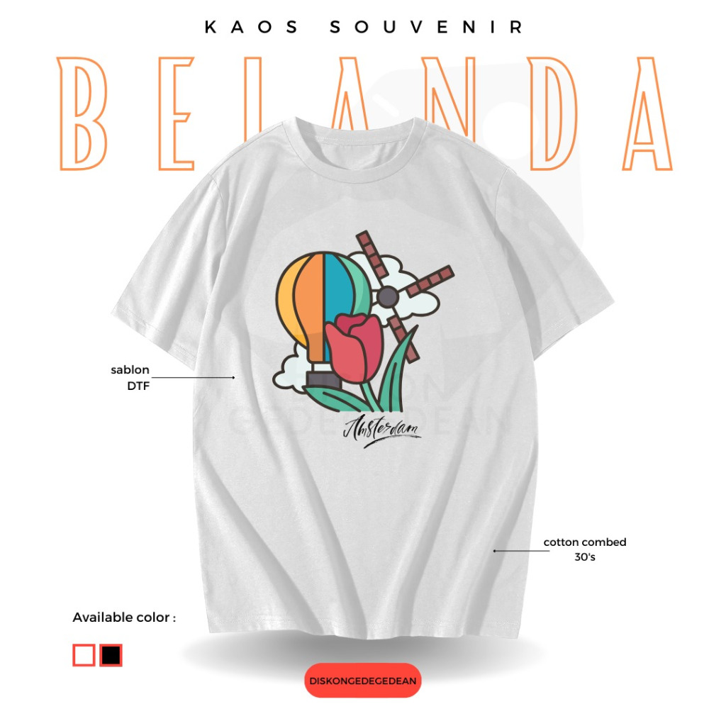 Diskongedegedean Kaos Belanda Holland Amsterdam, Baju Belanda Amsterdam Tshirt Belanda Holland 5