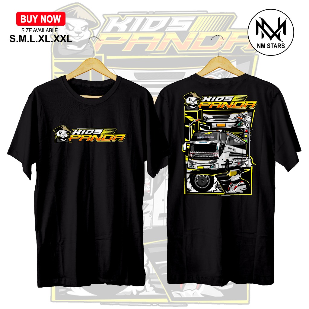 Kaos Bus Kids Panda JetBus3 - Kaos Bismania - Kaos Bus Spesial Edition - Kaos Busmania - Kaos Distro