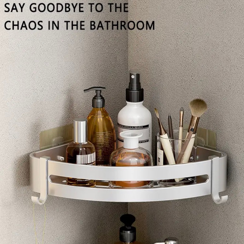 TKL- 005 Rak Sudut Kamar Mandi/Tempat Sabun Shampo Siku Corner