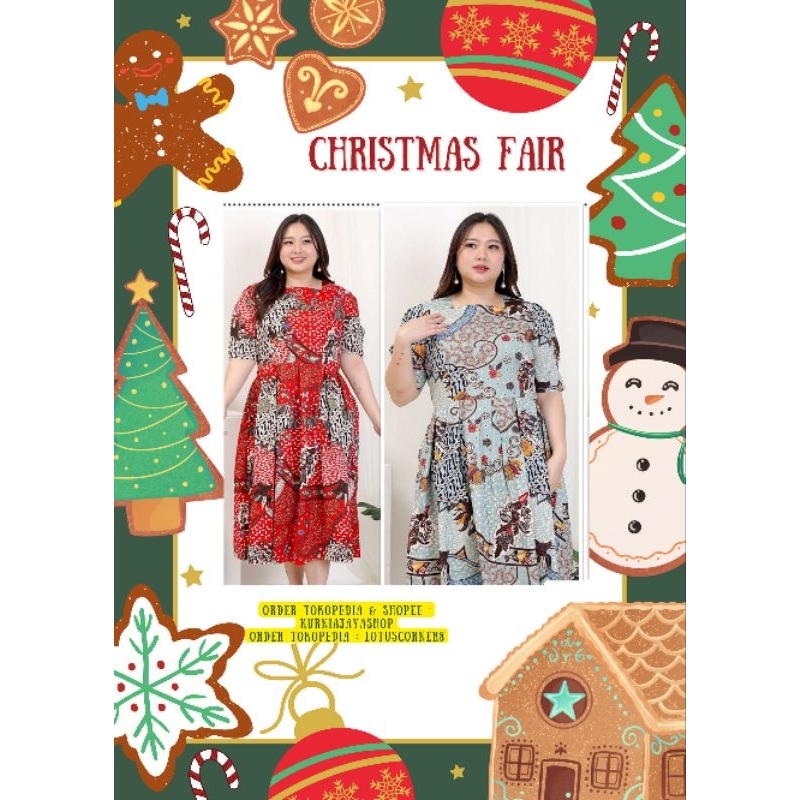 dress batik natal/ dress batik jumbo/baju natal/dress  batik jumbo/baju imlek/atasan batik jumbo