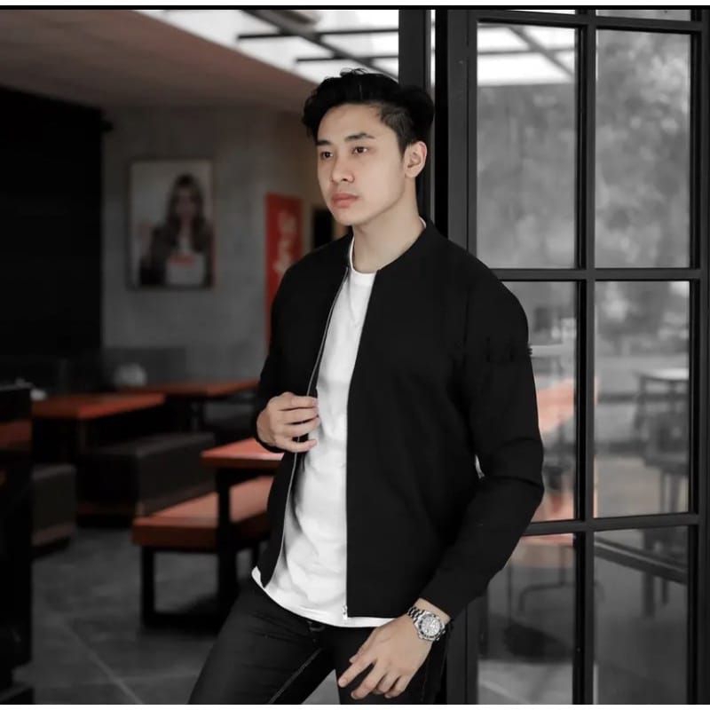 ORIGINAL JAKET BOMBER KANVAS PREMIUM - JAKET BOMBER PRIA - BOMBER PRIA KANVAS