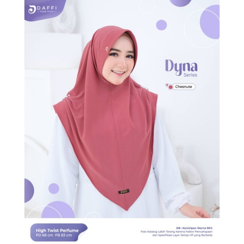 Dyna Daffi Hijab Terbaru Ori Kerut Samping Hijab Instan Premium
