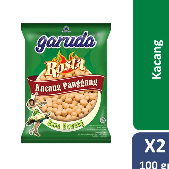 

TKZR1000 MEGA SALE Garuda Rosta Kacang Panggang Rasa Bawang 100gr x2