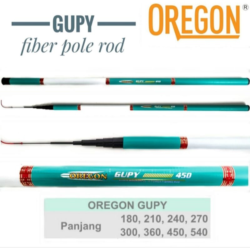 Joran Tegek Pancing Oregon Gupy 180 210 240 270