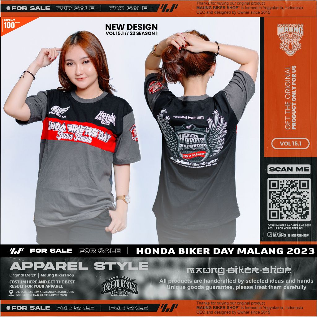 MAUNG_KAOS HONDA BIKERS DAY MALANG 2023 || #GASKEHONDABIKERSDAY | KAOS HONDA | KAOS HONDA BIKERS DAY