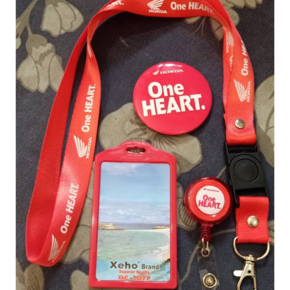 

Ready paket lengkap Tali id card Honda ( one heart ) ecer dan grosir