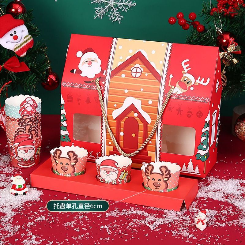 

SUPPLYFLORIST - BOX KUE CUPCAKE CHRISTMAS - HAMPERS GIFT BOX KUE KERING - KOTAK MUFFIN