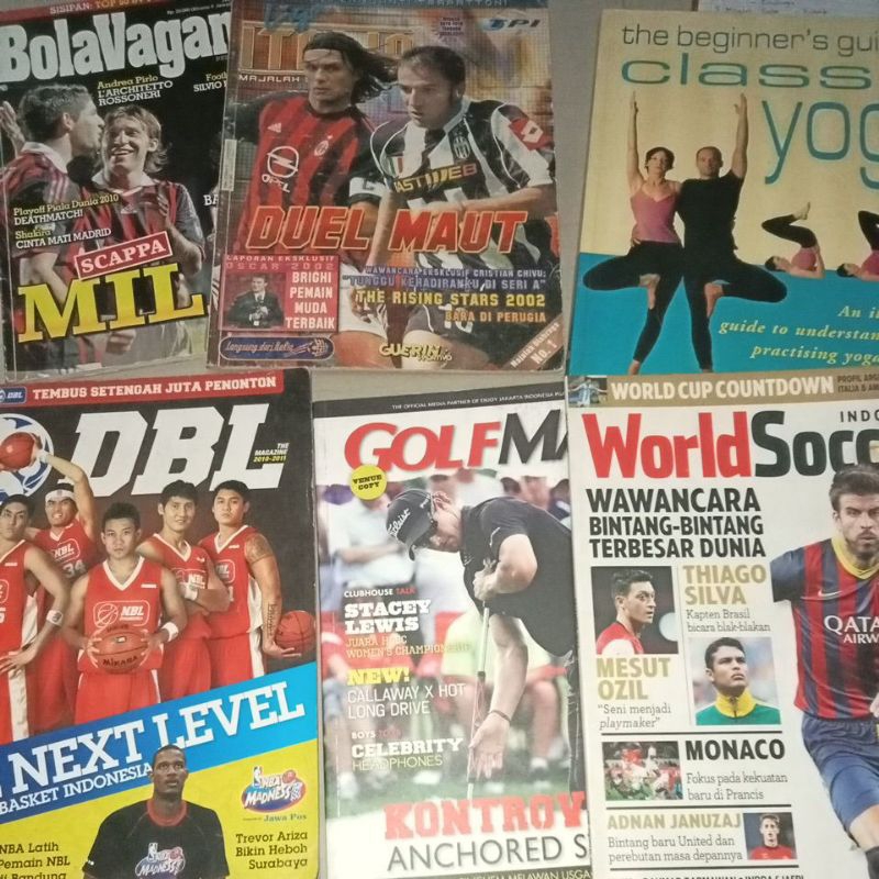 Majalah Olah Raga & Buku Olah Raga, Majalah WorldSoccer, Majalah Bola, Majalah Golf Magz, Majalah Bo