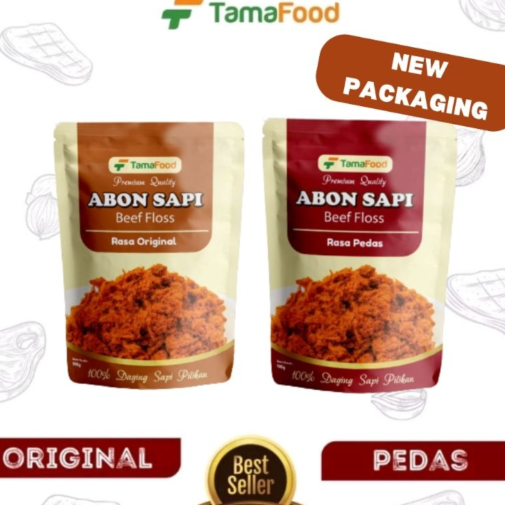 

ZKVV3554 HOT Tamafood - Abon Sapi Rasa Original / Pedas 100gram