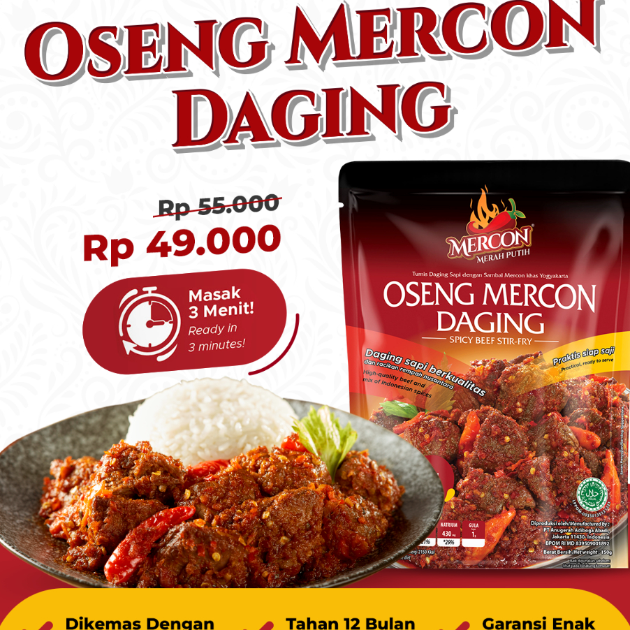 

ZSWV4528 [PROMO SALE!!!] Mercon Merah Putih - Satuan || Oseng Mercon Daging