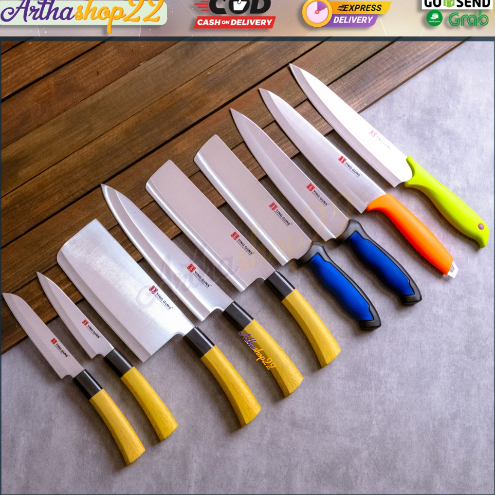 GROSIR_JAKARTA PISAU DAGING YING GUNS PISAU SUPER TAJAM PISAU DAPUR SERBAGUA