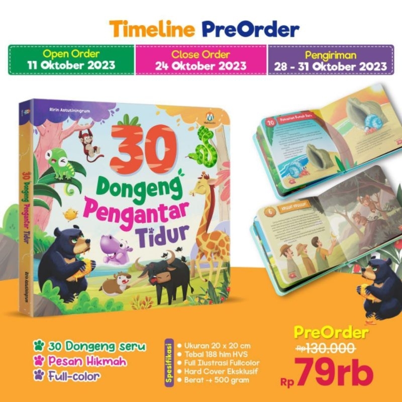 Buku Cerita Dongeng Anak Anak Fabel 30 Dongeng Pengantar Tidur