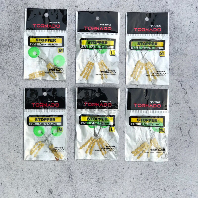Stopper Pancing 30 Pcs Besar Kecil Bentuk Oval Tornado