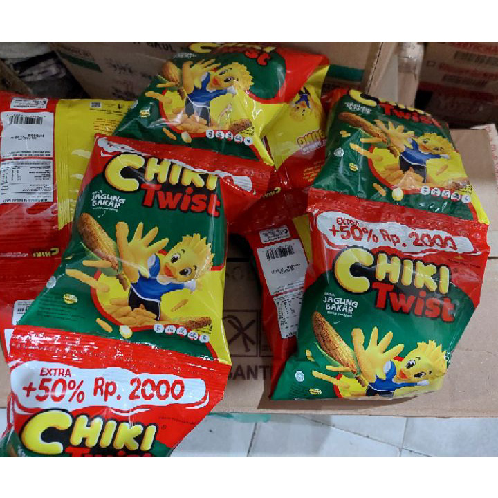 

XJCR5299 (C6369] CHIKI TWIST BARU KEMASAN LEBIH BESAR pengganti cheetos 1 RENCENG ISI 10