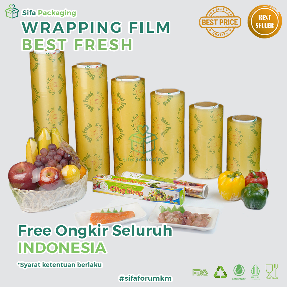 TERLARIS Wrapping FIlm Cheffy Bestfresh Plastik pembungkus makanan Plastik wrapping roll makanan