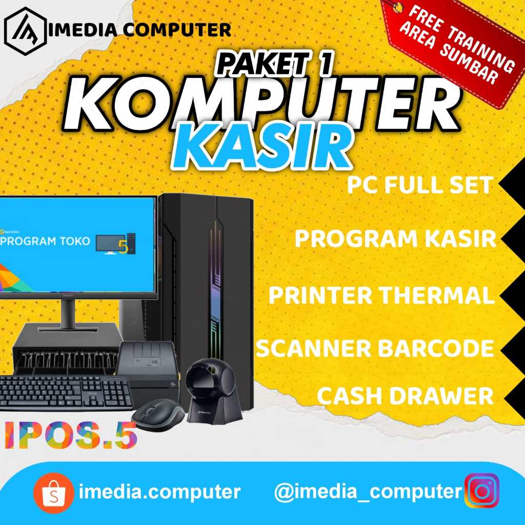 PAKET KOMPUTER KASIR FULL SET