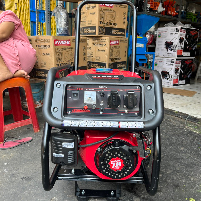 generator listrik tiger 5000 keluaran 3000 watt
