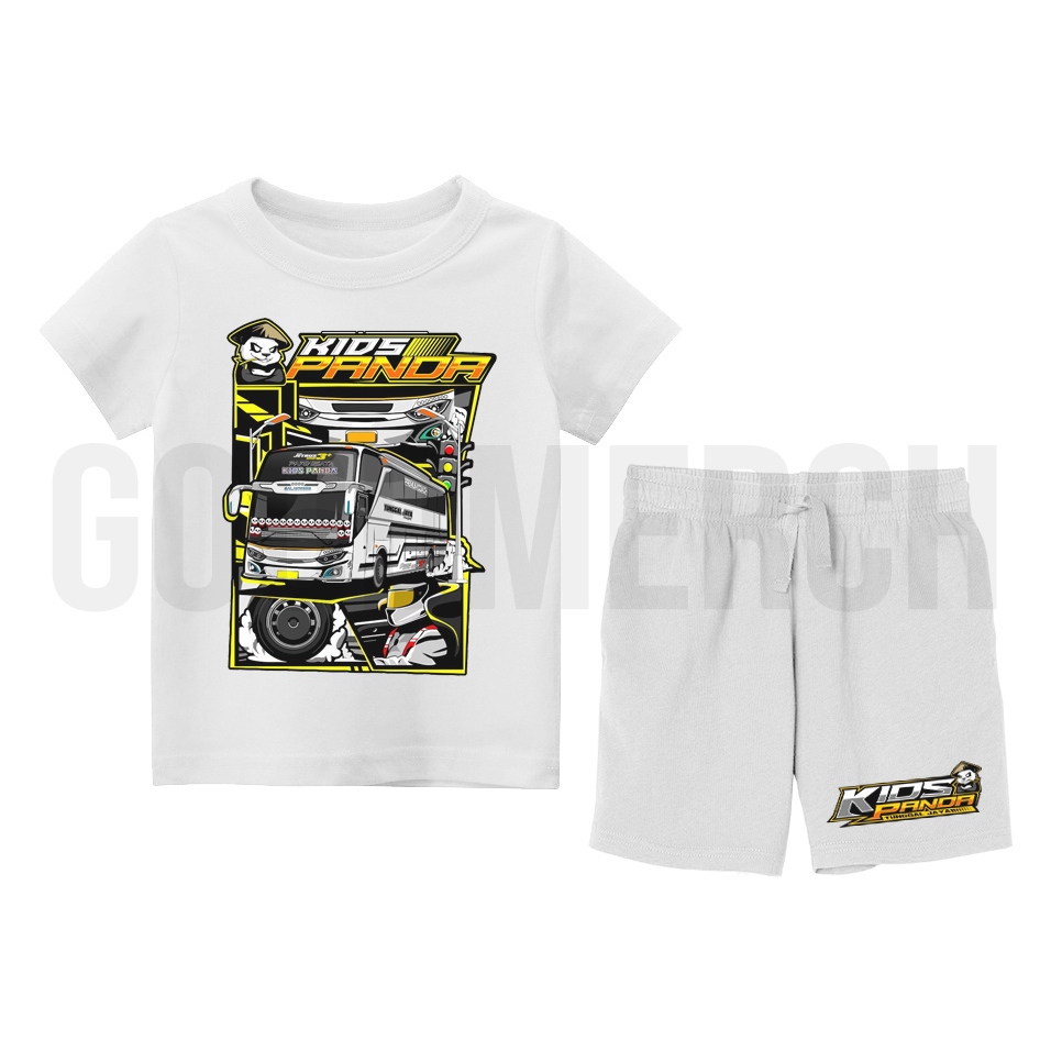 SETELAN KAOS BAJU ANAK BUS TUNGGAL JAYA KIDS PANDA BUS TELOLET BISMANIA BUSMANIA