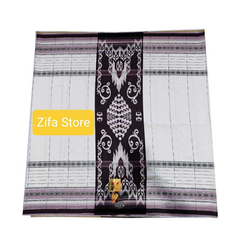 Sarung HDS Putih Motif