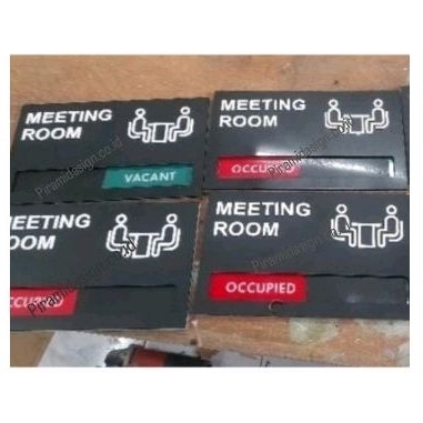 

papan nama meeting ruangan sliding slide ruang room timbul geser