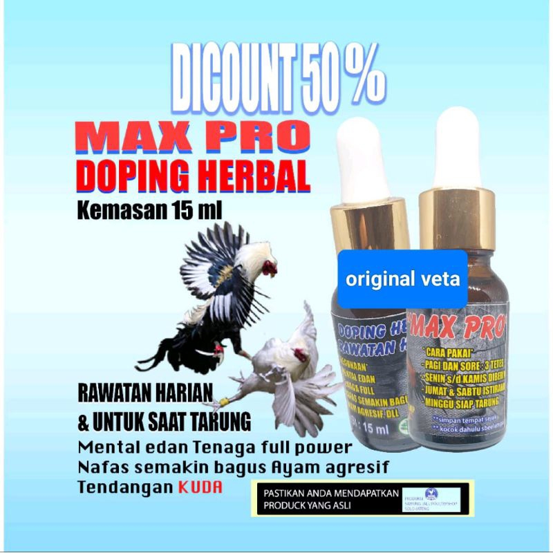 MAX PRO SAWUNG JALU DOPING AYAM HERBAL TENAGA FULL POWER AYAM AGRESIF