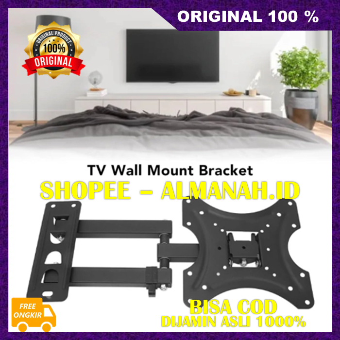 [BISA COD] Rect Holder 360 Bracket TV Dan Monitor TV Wall Mount Bracket ASLI