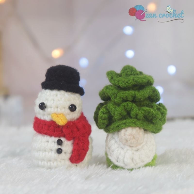 Boneka Rajutan Ornamen natal