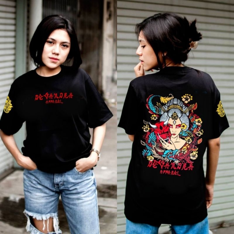 Tshirt distro geisha ronin samurai kaos japanese style