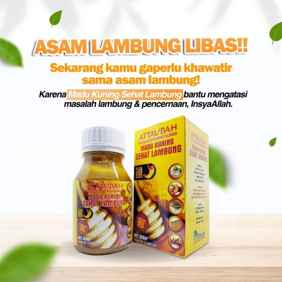 

Madu kuning Sehat Lambung Attaubah Original 100% ~Obat Maag lambung