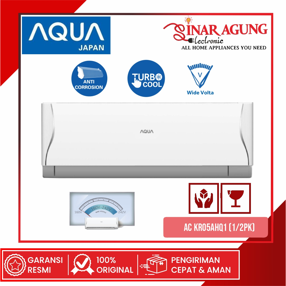 [COD] AC AQUA AQKR5AHP / AQKR-5AHP / AQ-KR5AHP TURBO COOL (1/2 PK / LOW WATT) GARANSI RESMI