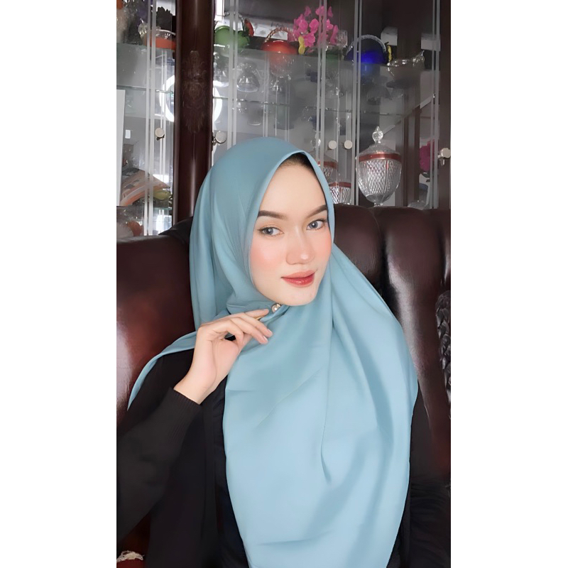 KERUDUNG SEGIEMPAT ZIPPER BAHAN VOAL MIRACLE UKURAN 115x115