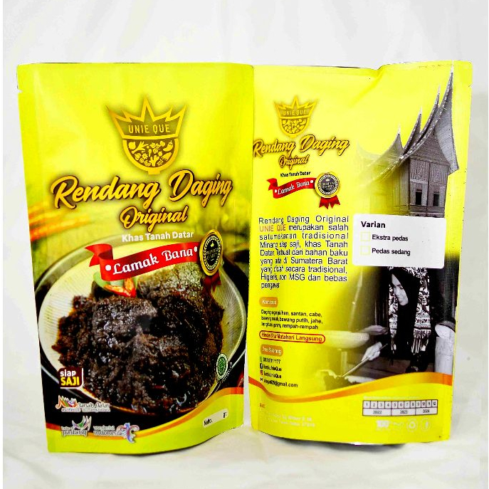 

Rendang Daging Original Siap Saji Unie Que