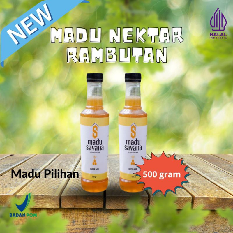 

madu asli nektar bunga rambutan madu savana 500 gram